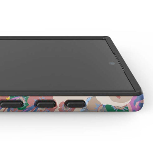 Warm Taupe Floral Galaxy S24 Ultra Impact Case