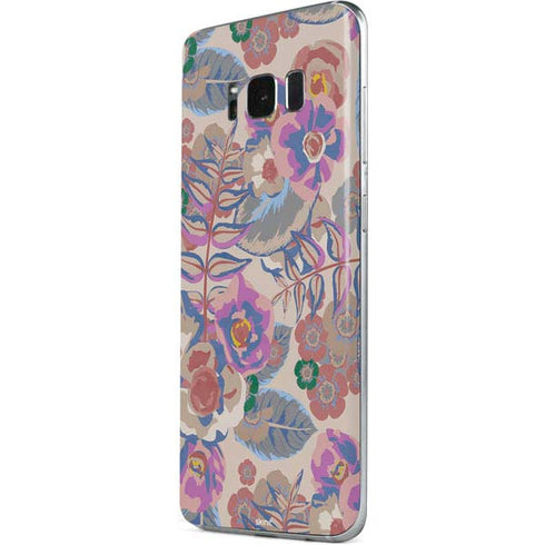 Warm Taupe Floral Galaxy S8 Plus Skin