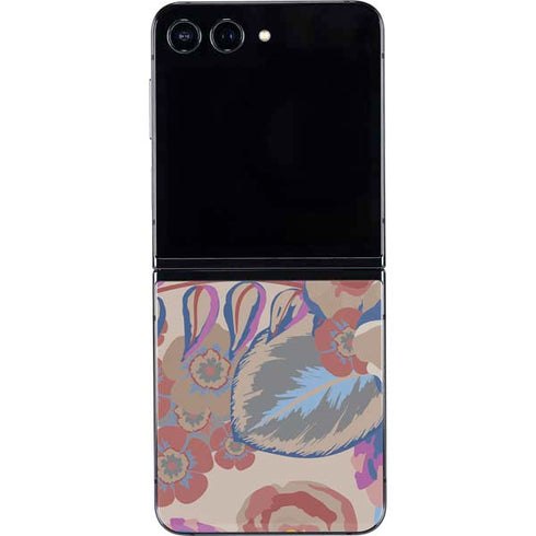 Warm Taupe Floral Galaxy Z Flip5 5G Skin