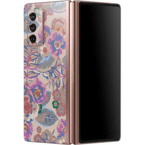 Warm Taupe Floral Galaxy Z Fold2 5G Skin