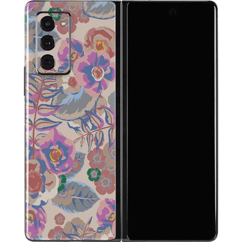 Warm Taupe Floral Galaxy Z Fold2 5G Skin