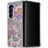 Warm Taupe Floral Galaxy Z Fold5 5G Clear Case