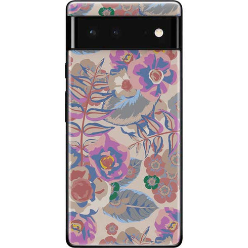 Warm Taupe Floral Google Pixel 6 Skin
