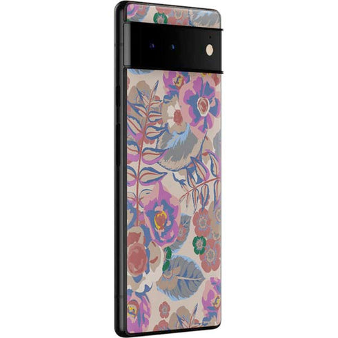 Warm Taupe Floral Google Pixel 6 Skin