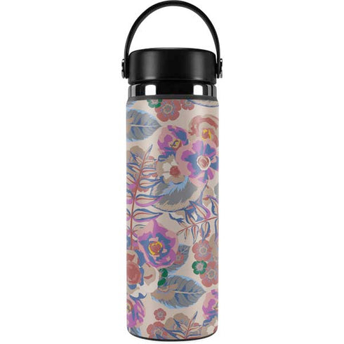 Warm Taupe Floral Hydro Flask 20oz Wide Mouth Skin