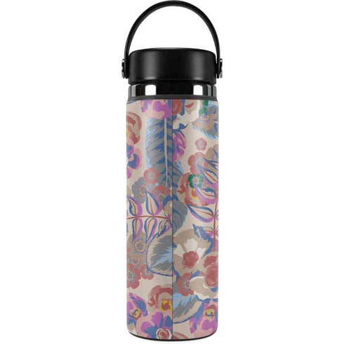 Warm Taupe Floral Hydro Flask 20oz Wide Mouth Skin