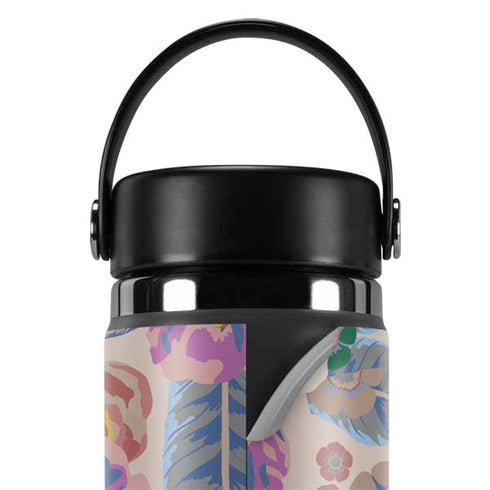 Warm Taupe Floral Hydro Flask 20oz Wide Mouth Skin