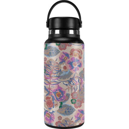 Warm Taupe Floral Hydro Flask 32oz Wide Mouth Skin