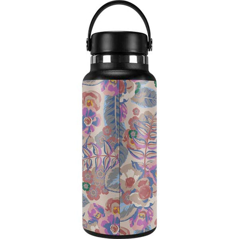 Warm Taupe Floral Hydro Flask 32oz Wide Mouth Skin