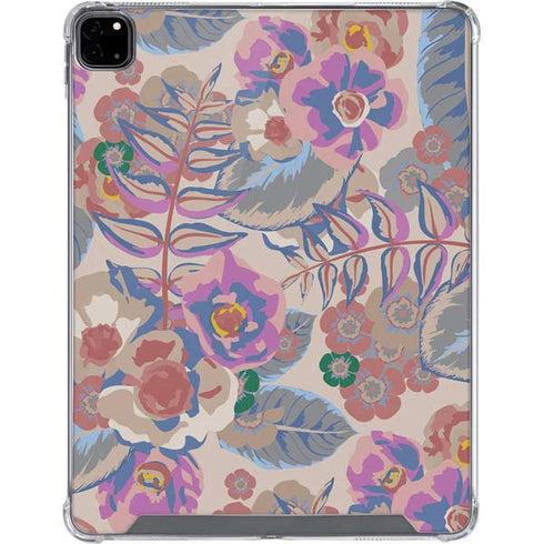 Warm Taupe Floral iPad Pro 12.9in (2020) Clear Case