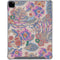 Warm Taupe Floral iPad Pro 12.9in (2020) Clear Case