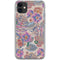 Warm Taupe Floral iPhone 11 Clear Case