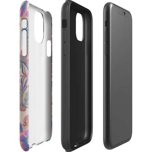 Warm Taupe Floral iPhone 11 Pro Max Impact Case