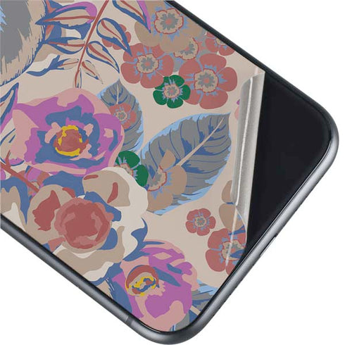 Warm Taupe Floral iPhone 11 Skin