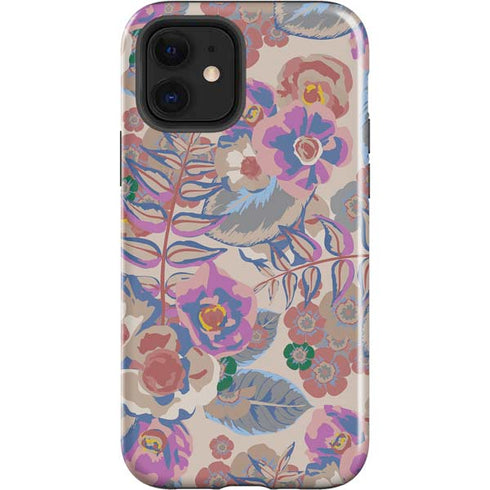 Warm Taupe Floral iPhone 12 Impact Case