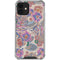 Warm Taupe Floral iPhone 12 Mini Clear Case