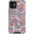 Warm Taupe Floral iPhone 12 Mini Clear Case