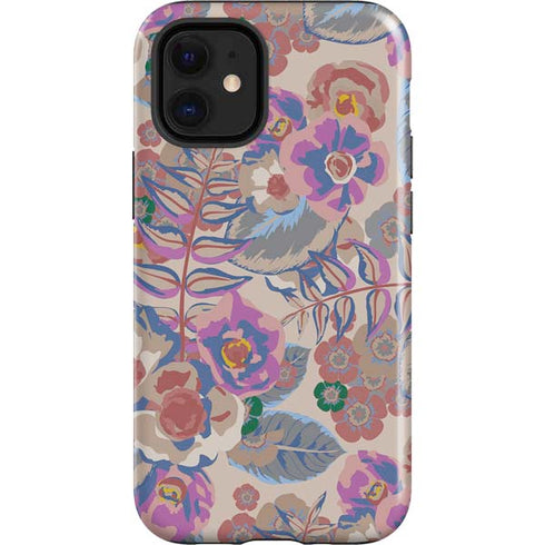 Warm Taupe Floral iPhone 12 Mini Impact Case