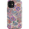 Warm Taupe Floral iPhone 12 Mini Impact Case