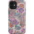 Warm Taupe Floral iPhone 12 Mini Impact Case