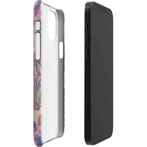 Warm Taupe Floral iPhone 12 Mini Lite Case