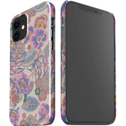 Warm Taupe Floral iPhone 12 Mini Lite Case