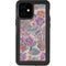 Warm Taupe Floral iPhone 12 Mini Waterproof Case