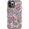 Warm Taupe Floral iPhone 12 Pro Impact Case