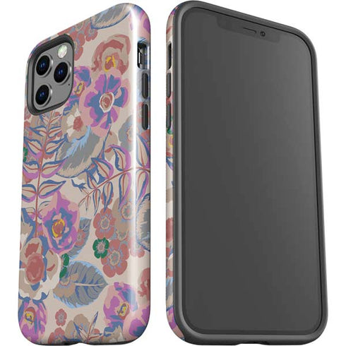 Warm Taupe Floral iPhone 12 Pro Impact Case