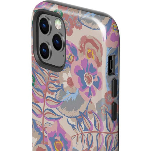 Warm Taupe Floral iPhone 12 Pro Max Impact Case