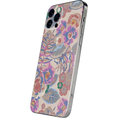 Warm Taupe Floral iPhone 12 Pro Max Skin