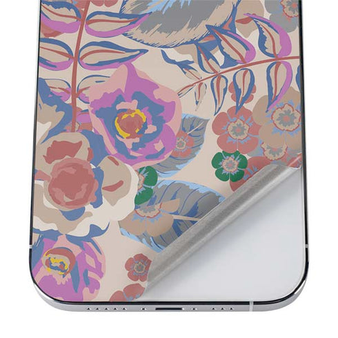 Warm Taupe Floral iPhone 12 Pro Skin