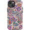 Warm Taupe Floral iPhone 13 Impact Case