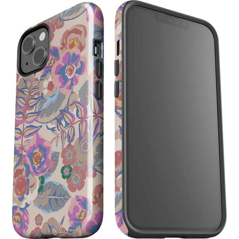 Warm Taupe Floral iPhone 13 Impact Case