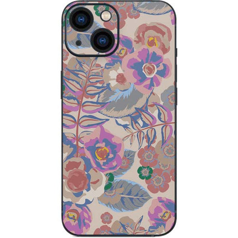 Warm Taupe Floral iPhone 13 Mini Skin