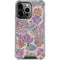Warm Taupe Floral iPhone 13 Pro Clear Case