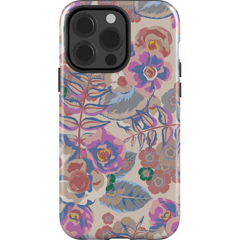 Warm Taupe Floral iPhone 13 Pro Impact Case