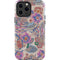 Warm Taupe Floral iPhone 13 Pro Max Impact Case