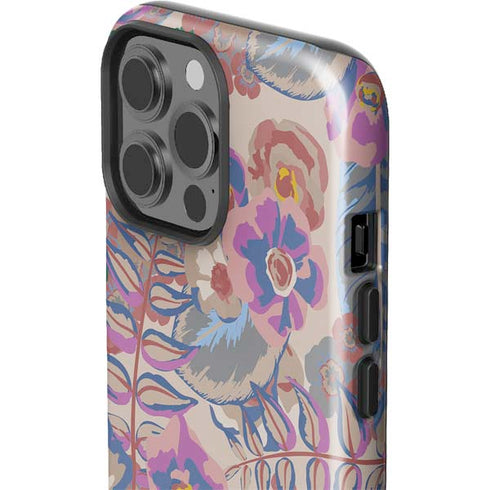 Warm Taupe Floral iPhone 13 Pro Max Impact Case