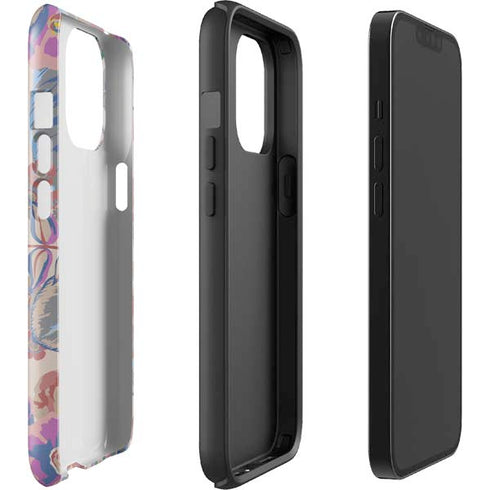 Warm Taupe Floral iPhone 13 Pro Max Impact Case