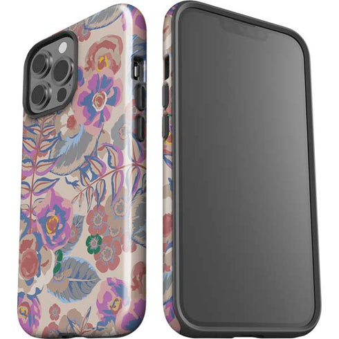 Warm Taupe Floral iPhone 13 Pro Max Impact Case