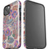 Warm Taupe Floral iPhone 14 Plus Impact Case