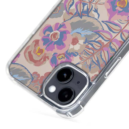 Warm Taupe Floral iPhone 15 MagSafe Case