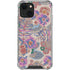 Warm Taupe Floral iPhone 14 Plus Clear Case