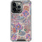 Warm Taupe Floral iPhone 15 Pro Clear Case