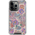Warm Taupe Floral iPhone 15 Pro Clear Case