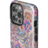 Warm Taupe Floral iPhone 14 Pro Impact Case