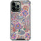 Warm Taupe Floral iPhone 15 Pro Max Clear Case