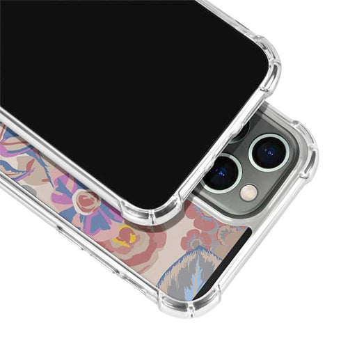Warm Taupe Floral iPhone 15 Pro Max Clear Case