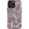 Warm Taupe Floral iPhone 15 Pro Max Impact Case